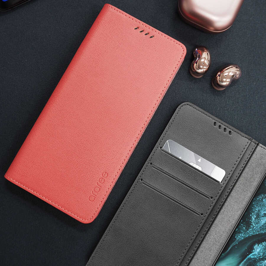 Galaxy S21 Ultra Case Araree Mustang Diary Case Red