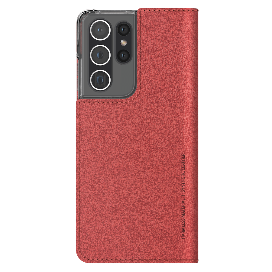 Galaxy S21 Ultra Case Araree Mustang Diary Case Red