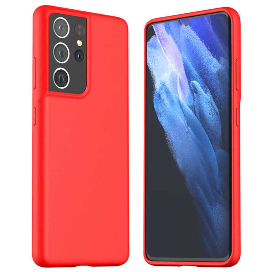 Galaxy S21 Ultra Case Araree Typo Skin Cover Red