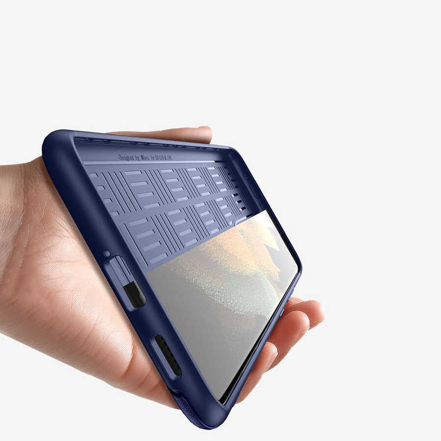 Galaxy S21 Ultra Case Wiwu Sand Stone Cover Blue