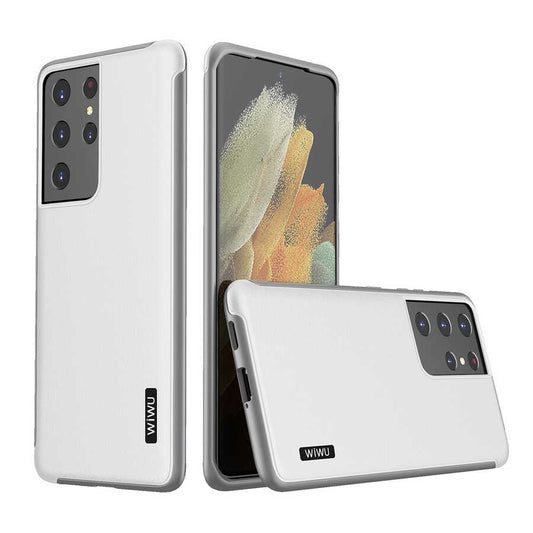 Galaxy S21 Ultra Case Wiwu Sand Stone Cover White