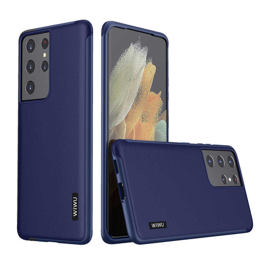 Galaxy S21 Ultra Case Wiwu Sand Stone Cover Blue