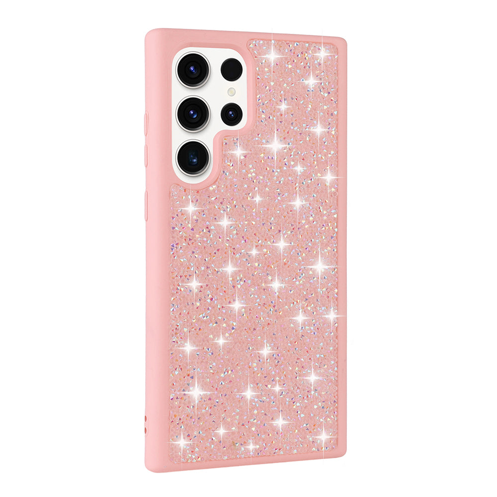Galaxy S22 Ultra Case Shiny Stone Design Zore Diamond Cover Pink