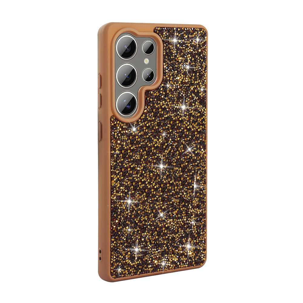 Galaxy S22 Ultra Case Shiny Stone Design Zore Diamond Cover Gold
