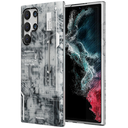 Galaxy S22 Ultra Case YoungKit Technology Series Cover White