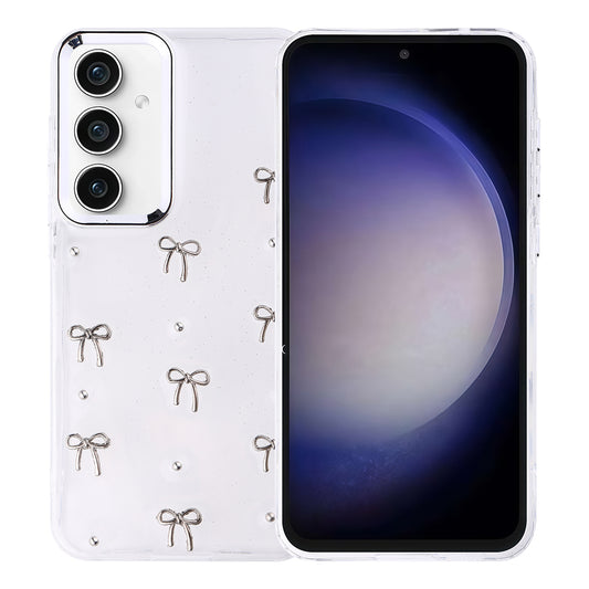 Galaxy S23 FE Case Airbag Design Glitter Transparent Zore Polar Cover Bow