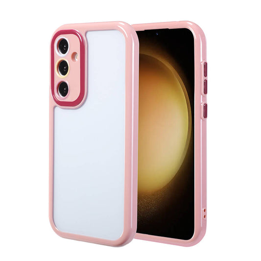 Galaxy S23 FE Case Camera Protection Colorful Edge and Frame Design Zore Vitamin Cover Plum