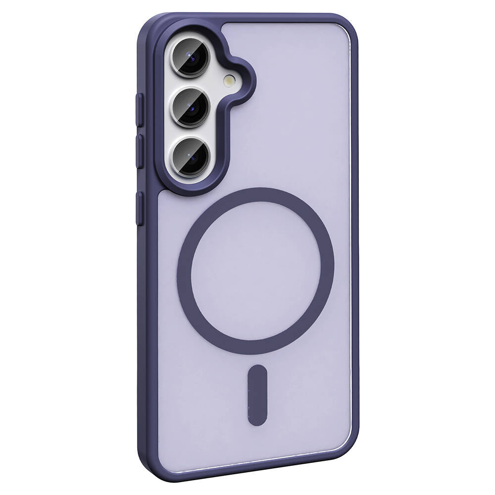Galaxy S23 FE Case M-safe Charging Feature Matte Back Surface Zore Sio Cover Dark Purple