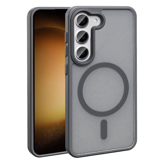 Galaxy S23 Case M-safe Charging Feature Matte Back Surface Zore Sio Cover Gray