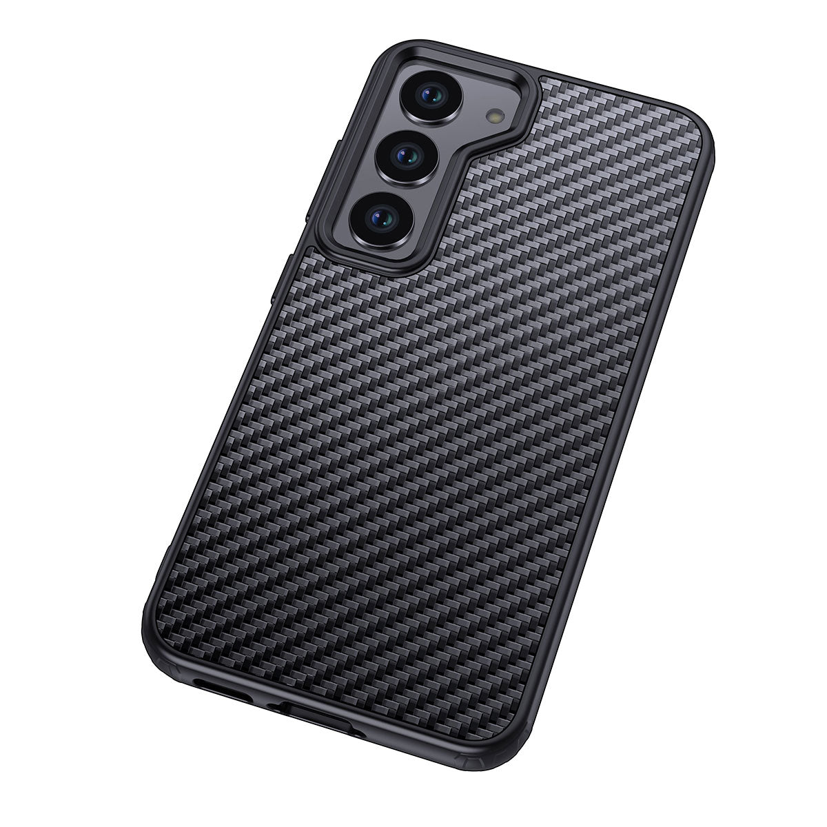 Galaxy S23 Plus Kılıf Aramid Karbon Fiber M-safe Özellikli Wlons Radison Kapak Siyah