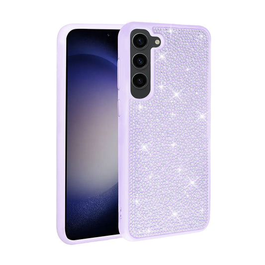 Galaxy S23 Plus Case Shiny Stone Design Zore Stone Cover Lilac
