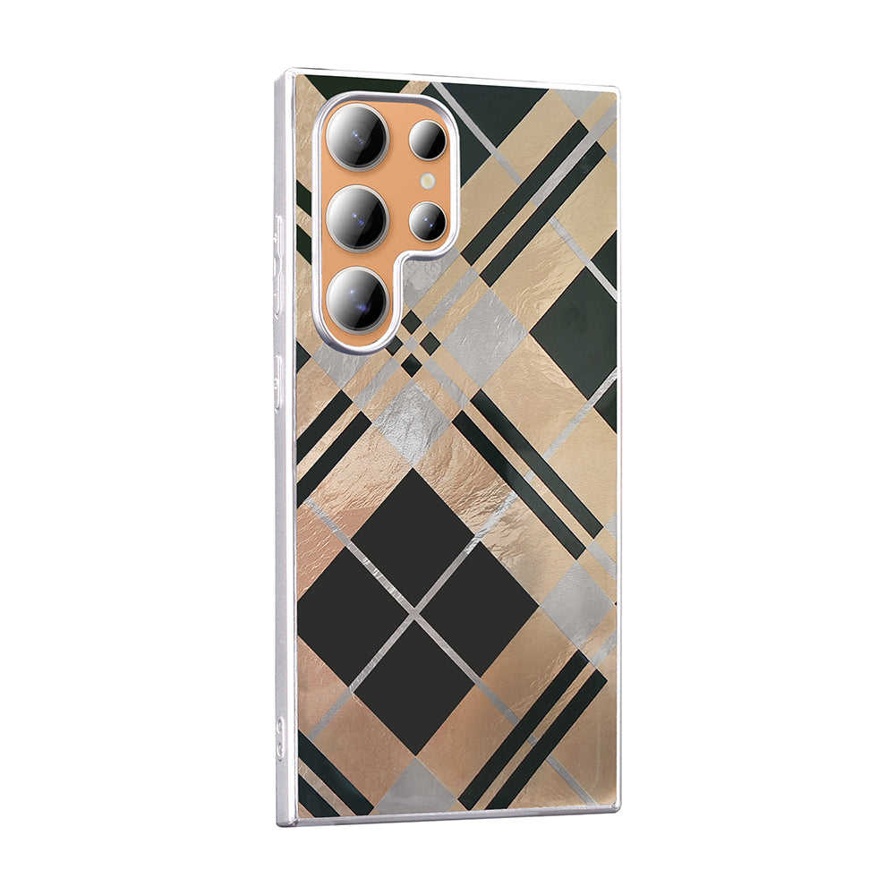 Galaxy S23 Ultra Case Patterned Zore Mep Cover Gold Leopard
