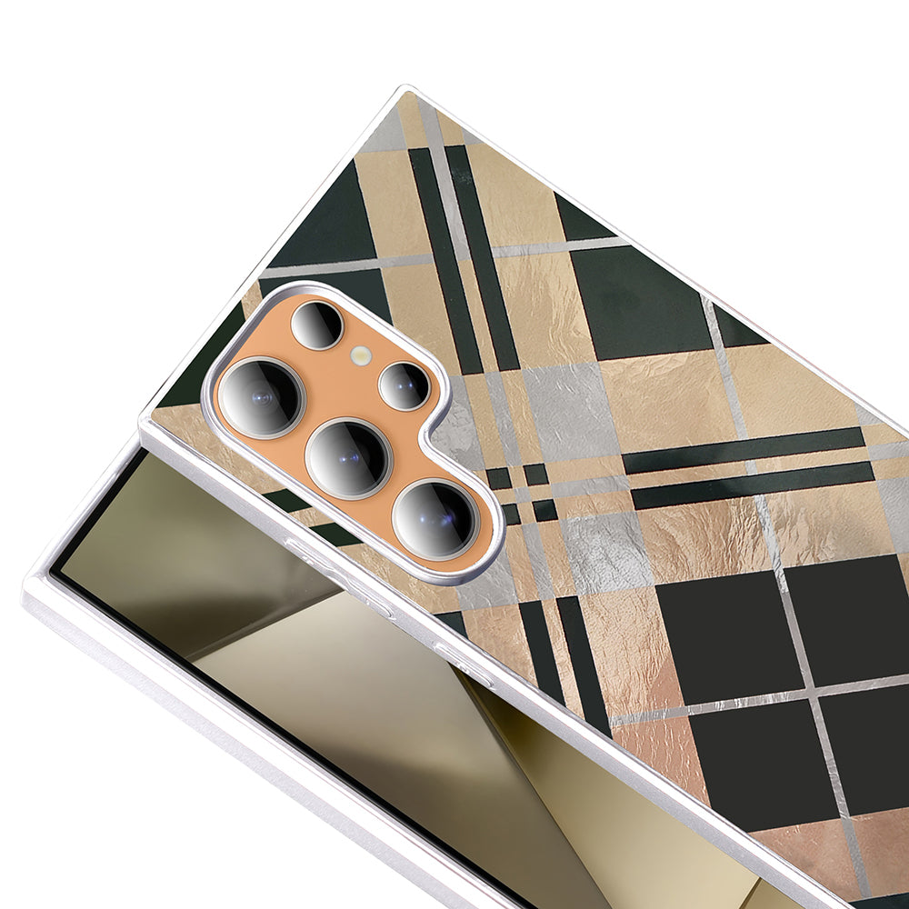 Galaxy S23 Ultra Case Patterned Zore Mep Cover Gold Leopard