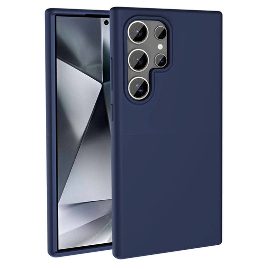 Galaxy S23 Ultra Case M-Safe Charging Feature Liquid Technology Erasable Hard Zore Kiwi Cover Navy Blue