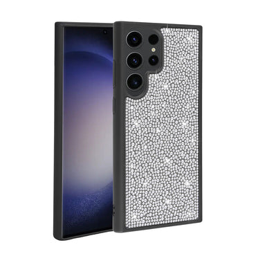 Galaxy S23 Ultra Case Shiny Stone Design Zore Stone Cover Pink