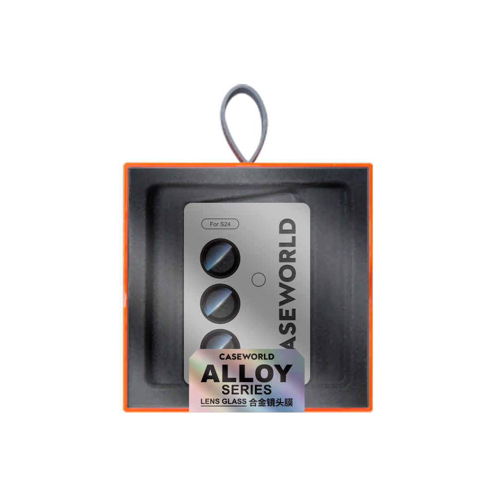 Galaxy S24 CaseWorld Alloy Serisi Oleofobik Anti Reflective Kamera Lens Koruyucu Siyah