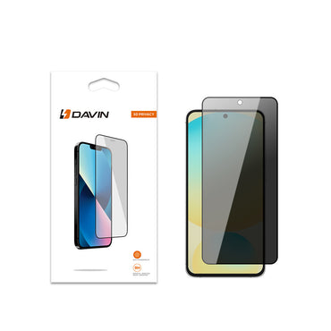 Galaxy S24 FE Davin 5D Privacy Cam Ekran Koruyucu Siyah