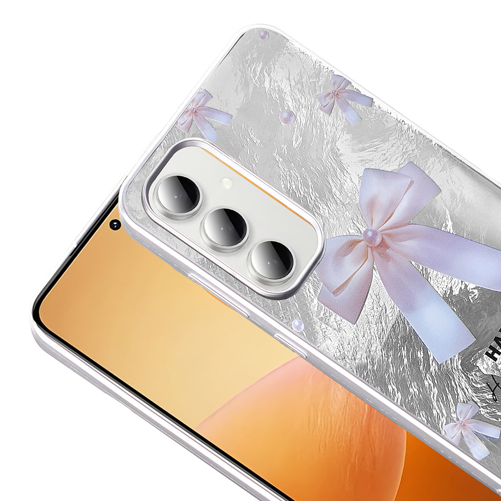 Galaxy S24 FE Case Patterned Zore Mep Cover Pearl Bow