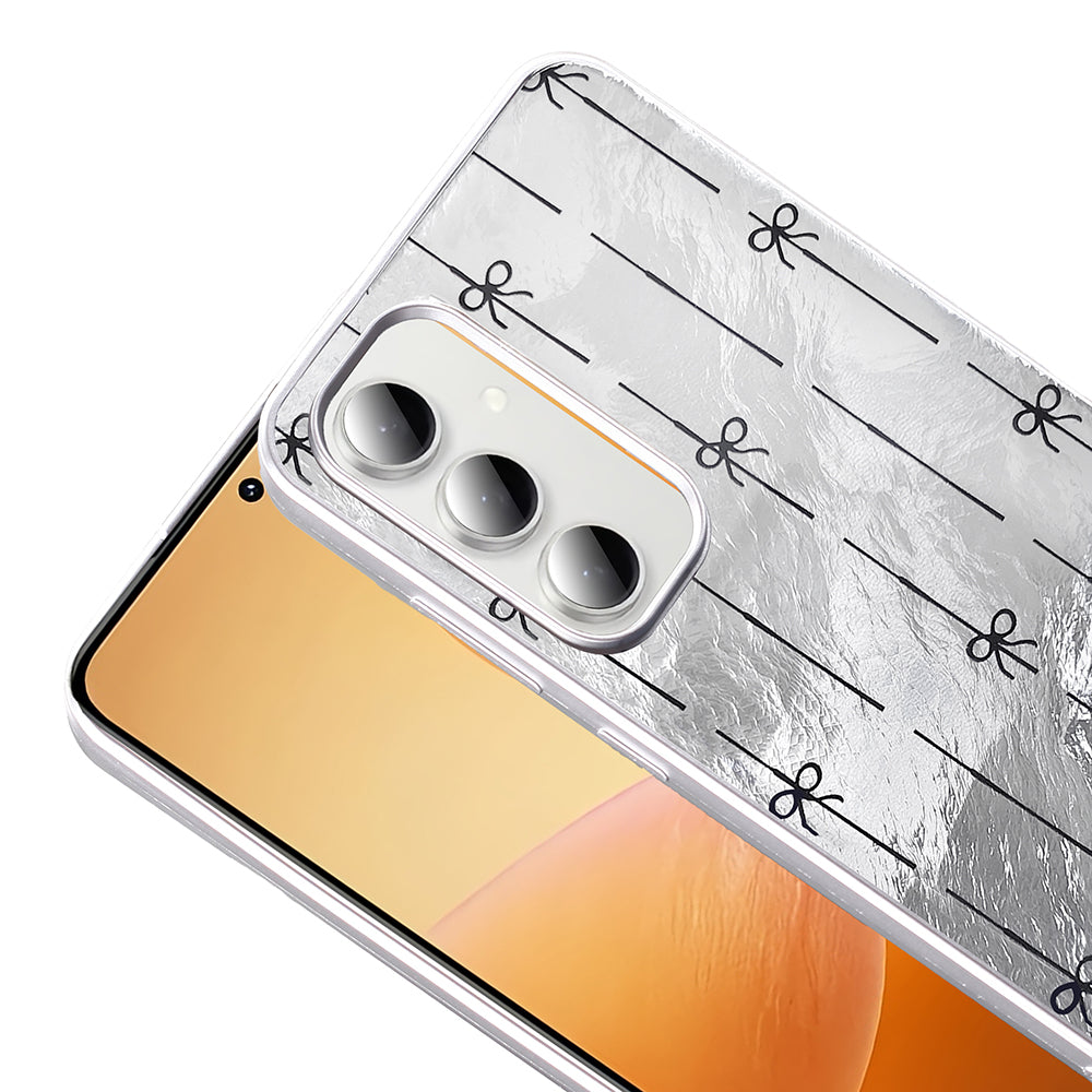 Galaxy S24 FE Case Patterned Zore Mep Cover Pearl Bow