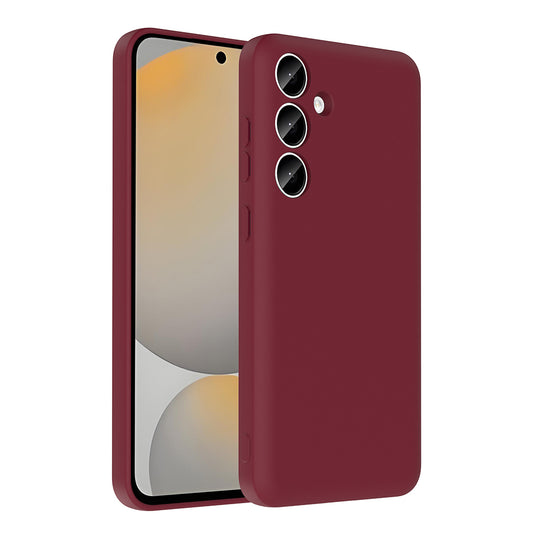 Galaxy S24 FE Case Camera Protection Card Holder Zore Vitra Cover Plum