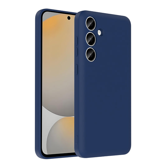 Galaxy S24 FE Case Camera Protection Card Holder Zore Vitra Cover Navy Blue