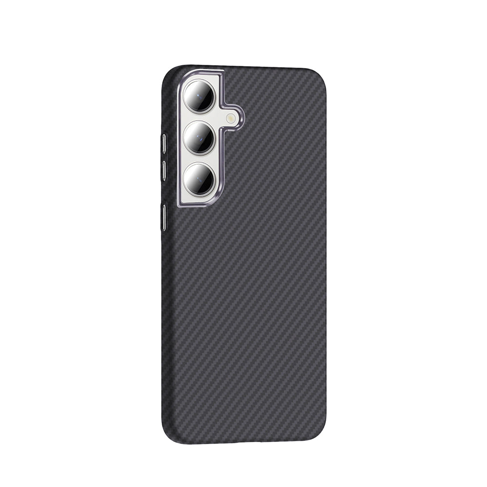 Galaxy S24 FE Case M-safe Charging Function Carbon Fiber Look Zore Gros Cover Desert Titanium