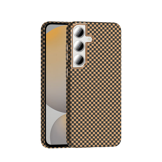 Galaxy S24 FE Case M-safe Charging Function Carbon Fiber Look Zore Gros Cover Desert Titanium