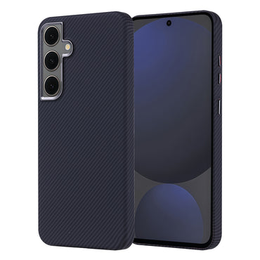 Galaxy S24 FE Case M-safe Charging Feature Carbon Fiber Look Zore Nekst Cover Gold