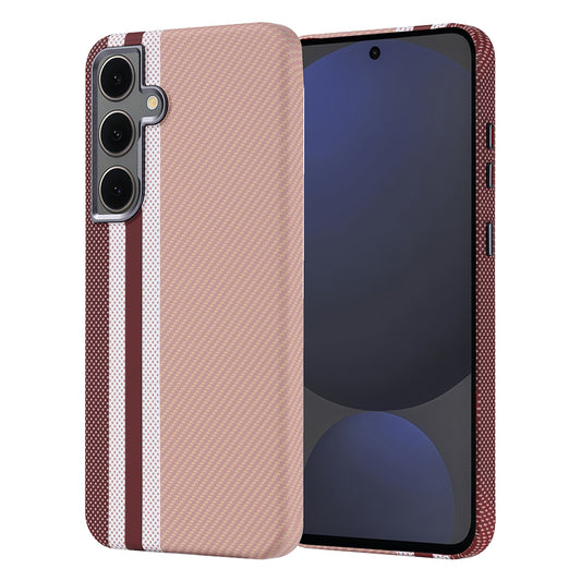 Galaxy S24 FE Case M-safe Charging Feature Carbon Fiber Look Zore Nekst Cover Gold