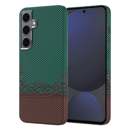 Galaxy S24 FE Case M-safe Charging Feature Carbon Fiber Look Zore Nekst Cover Green