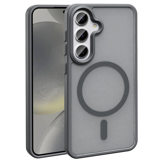 Galaxy S24 FE Case M-safe Charging Feature Matte Back Surface Zore Sio Cover Gray