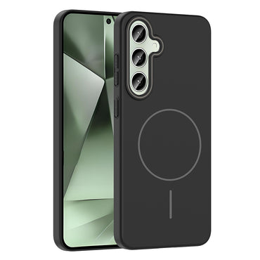 Galaxy S24 FE Kılıf M-safe Şarj Özellikli Zore Ruby Sert Kapak Lacivert