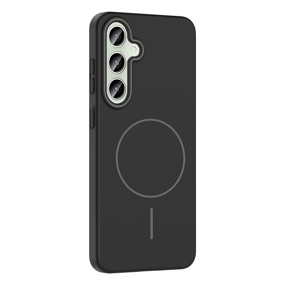 Galaxy S24 FE Case Zore Ruby Hard Cover Gray with M-safe Charging Feature