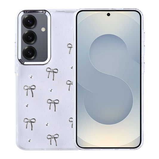 Galaxy S24 Kılıf Airbag Tasarımlı Simli Şeffaf Zore Kutup Kapak Fiyonk