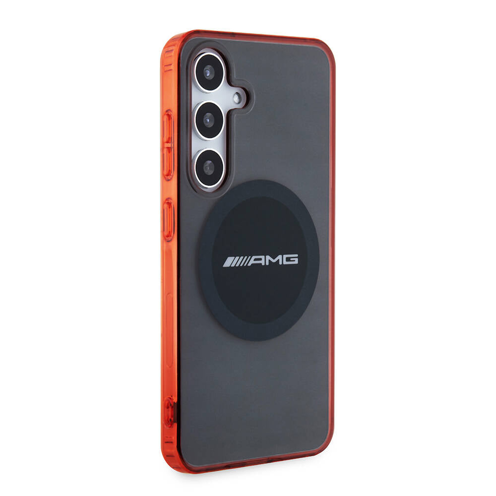 Galaxy S24 Case AMG Original Licensed M-safe Charging Transparent Timeless Cover Black