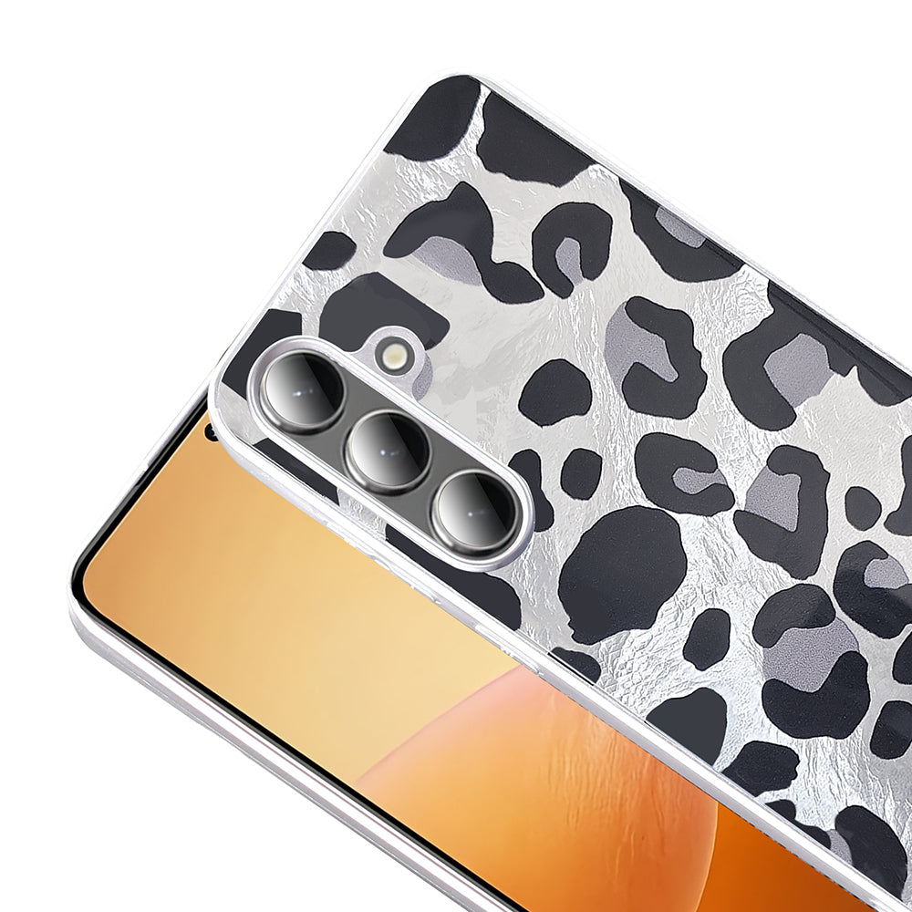 Galaxy S24 Case Patterned Zore Mep Cover Gray Leopard