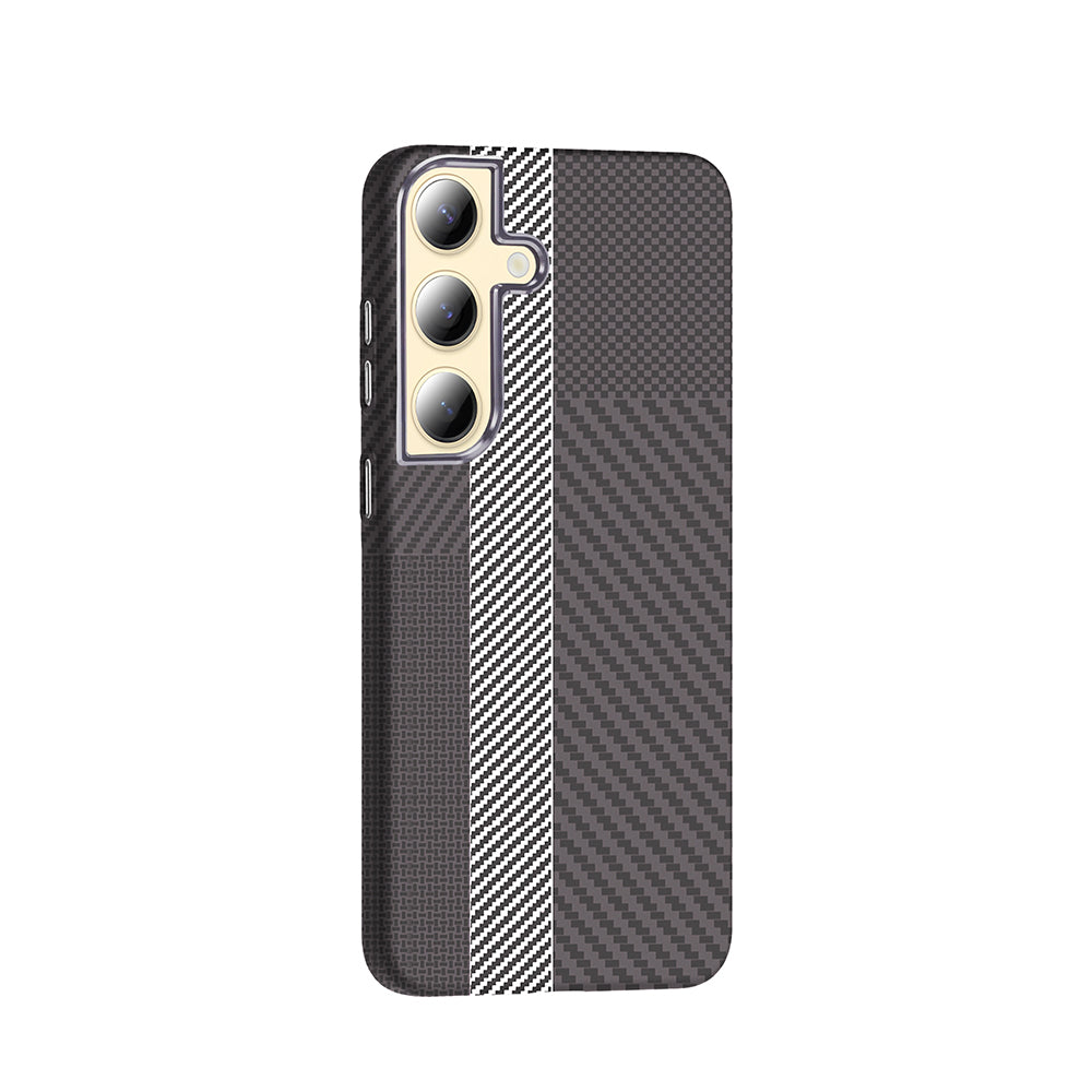 Galaxy S24 Case M-safe Charging Feature Carbon Fiber Look Zore Gros Cover Black