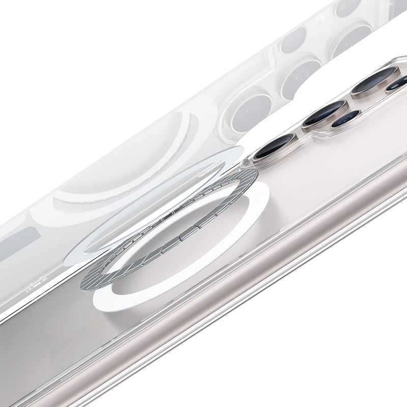 Galaxy S24 Kılıf M-safe Şarj Özellikli Airbagli Şeffaf Benks LucentPro Serisi Kapak Şeffaf