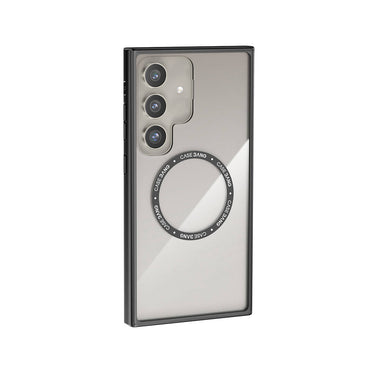 Galaxy S24 Kılıf M-safe Şarj Özellikli Casebang Body Frame Kapak Siyah