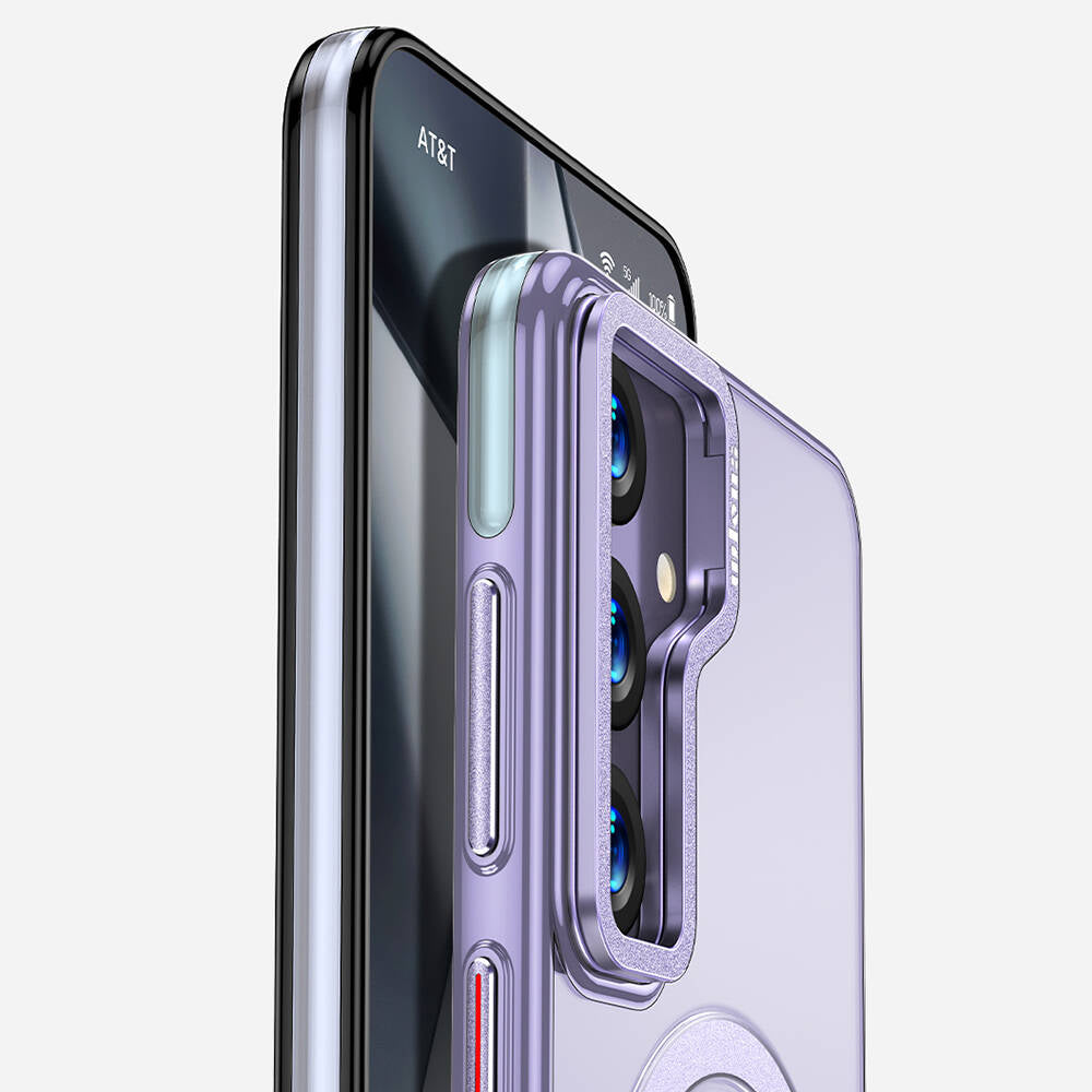 Galaxy S24 Kılıf M-safe Şarj Özellikli Wlons Standlı Efsane Kapak Siyah