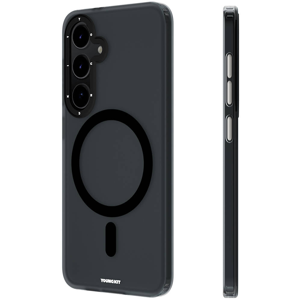 Galaxy S24 Case M-safe Charging Feature Youngkit Hidden Sand Series Cover Black