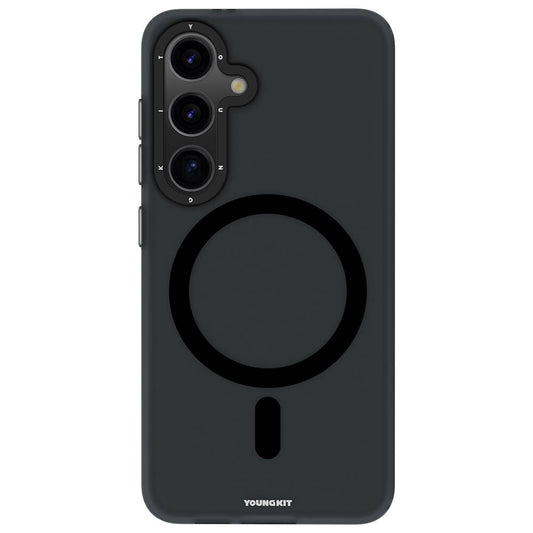 Galaxy S24 Kılıf M-safe Şarj Özellikli Youngkit Hidden Sand Serisi Kapak Siyah