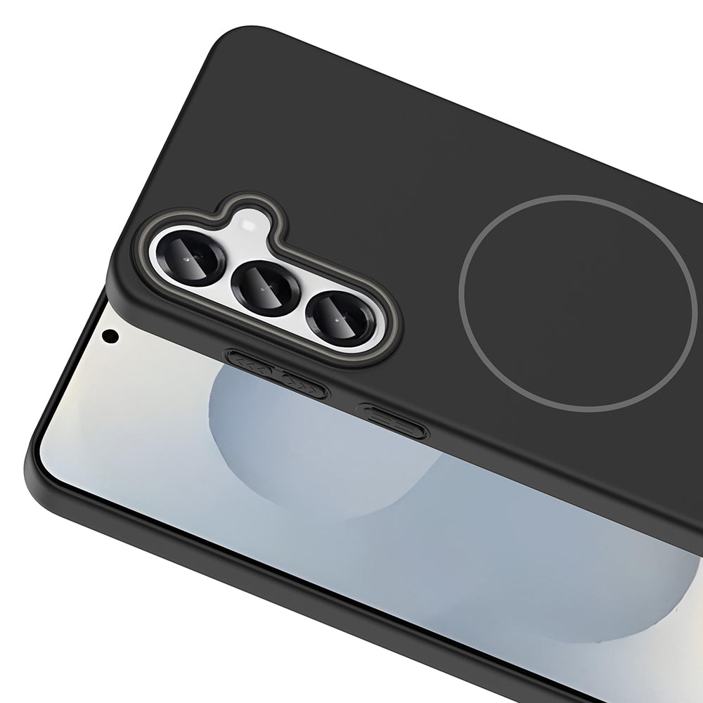 Galaxy S24 Case Zore Ruby Hard Cover Gray with M-safe Charging Feature