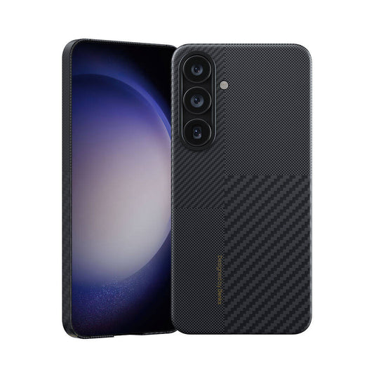 Galaxy S24 M-safe Şarj Özellikli Karbon Fiber Benks Montage ArmorAir Kevlar Kapak Siyah
