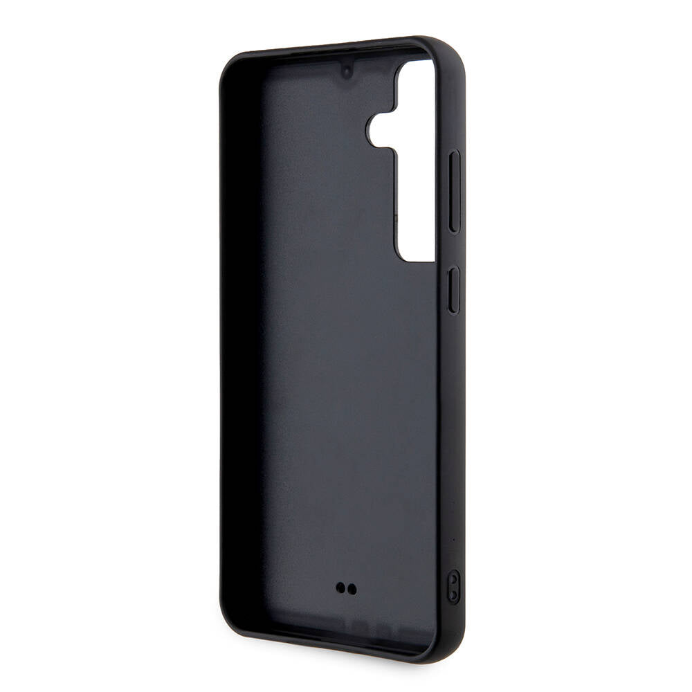 Galaxy S24 Plus Case Guess Original Licensed Stone Back Surface Triangle Logo Cover Black