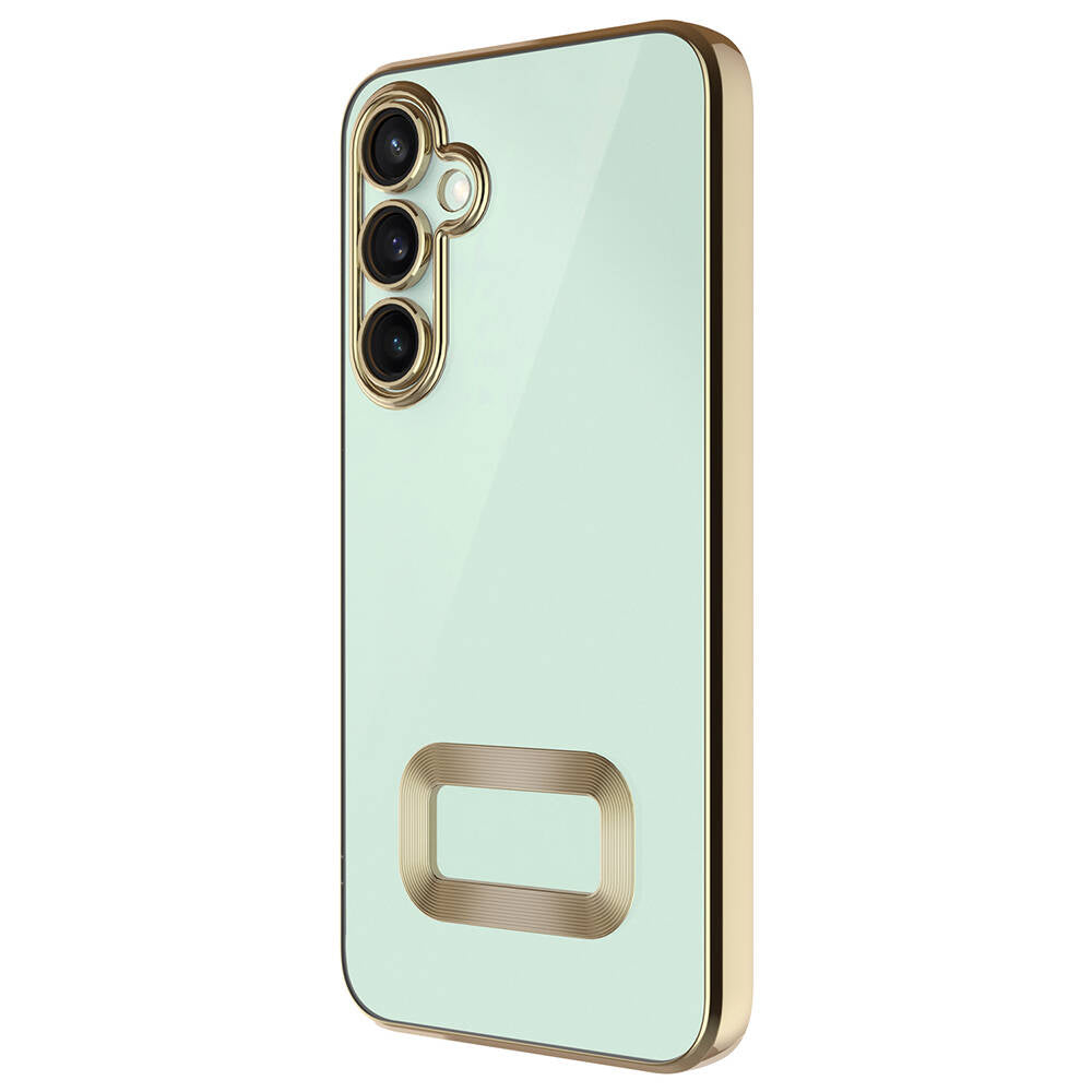 Galaxy S24 Plus Case Camera Protection Logo Showing Zore Omega Cover Rose Gold