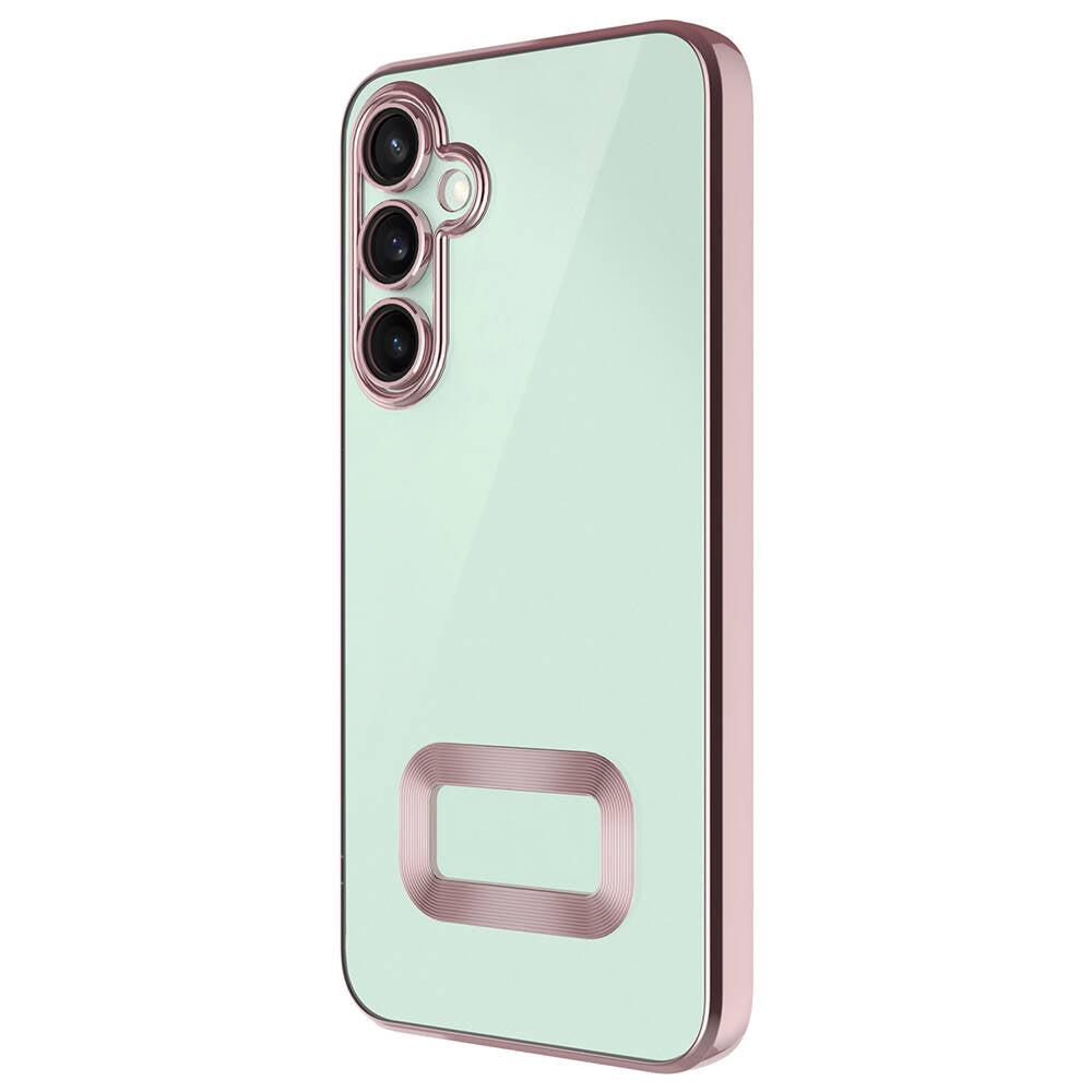 Galaxy S24 Plus Case Camera Protection Logo Showing Zore Omega Cover Sierra Blue