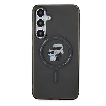 Galaxy S24 Plus Kılıf Karl Lagerfeld Orjinal Lisanslı M-safe Şarj Özellikli Karl & Choupette IML Baskılı Kapak