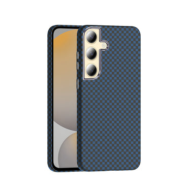 Galaxy S24 Plus Kılıf M-safe Şarj Özellikli Karbon Fiber Görünümlü Zore Gros Kapak Gri-Siyah