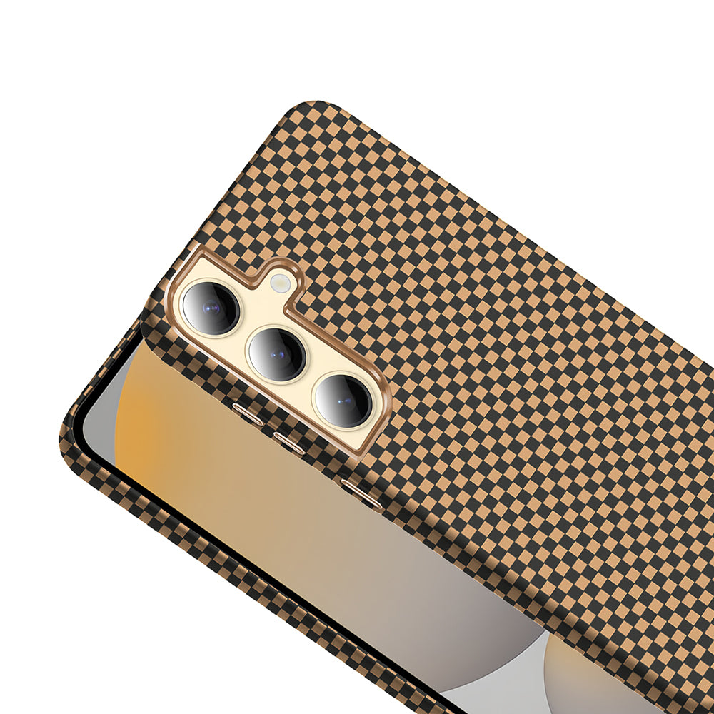 Galaxy S24 Plus Case with M-safe Charging Function Carbon Fiber Look Zore Gros Cover Black